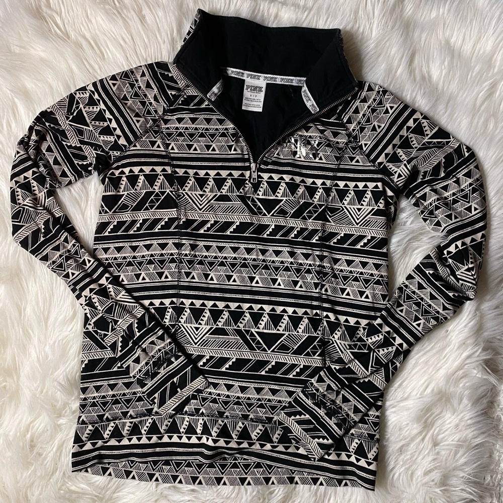 Victoria Secret PINK tribal pink quarter zip